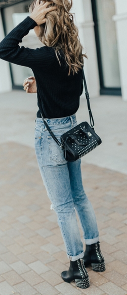 ALL SAINTS STUDDED BOOTIES - Picture 14 of 16